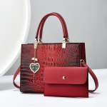 Women's Luxury Crocodile-Pattern Handbag Set (2-Piece)
