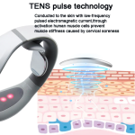 Smart Heated Neck Cervical Massager – USB Rechargeable Electric Pulse Neck & Shoulder Massager with 15 Intensity Levels