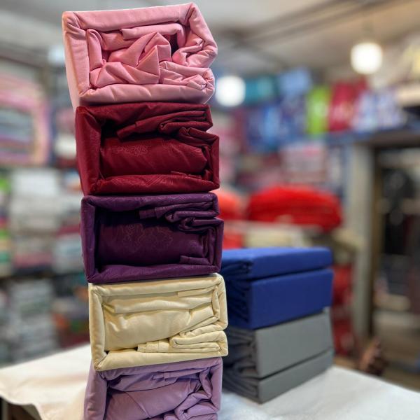 Premium 80% Cotton 4-Piece Bedsheet Set – Fitted Sheet, Flat Sheet & 2 Pillowcases (5x6 & 6x6)