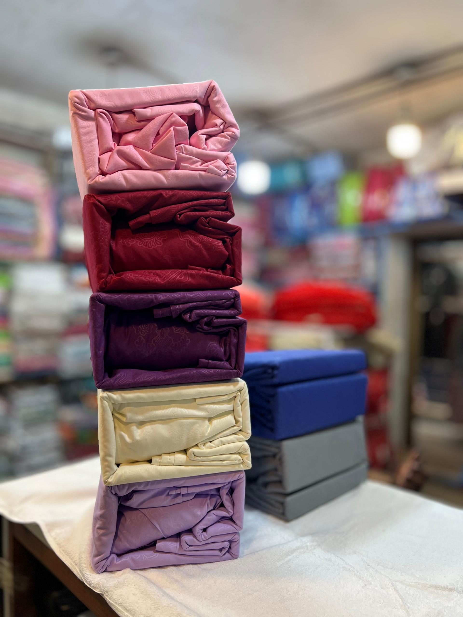 Premium 80% Cotton 4-Piece Bedsheet Set – Fitted Sheet, Flat Sheet & 2 Pillowcases (5x6 & 6x6)