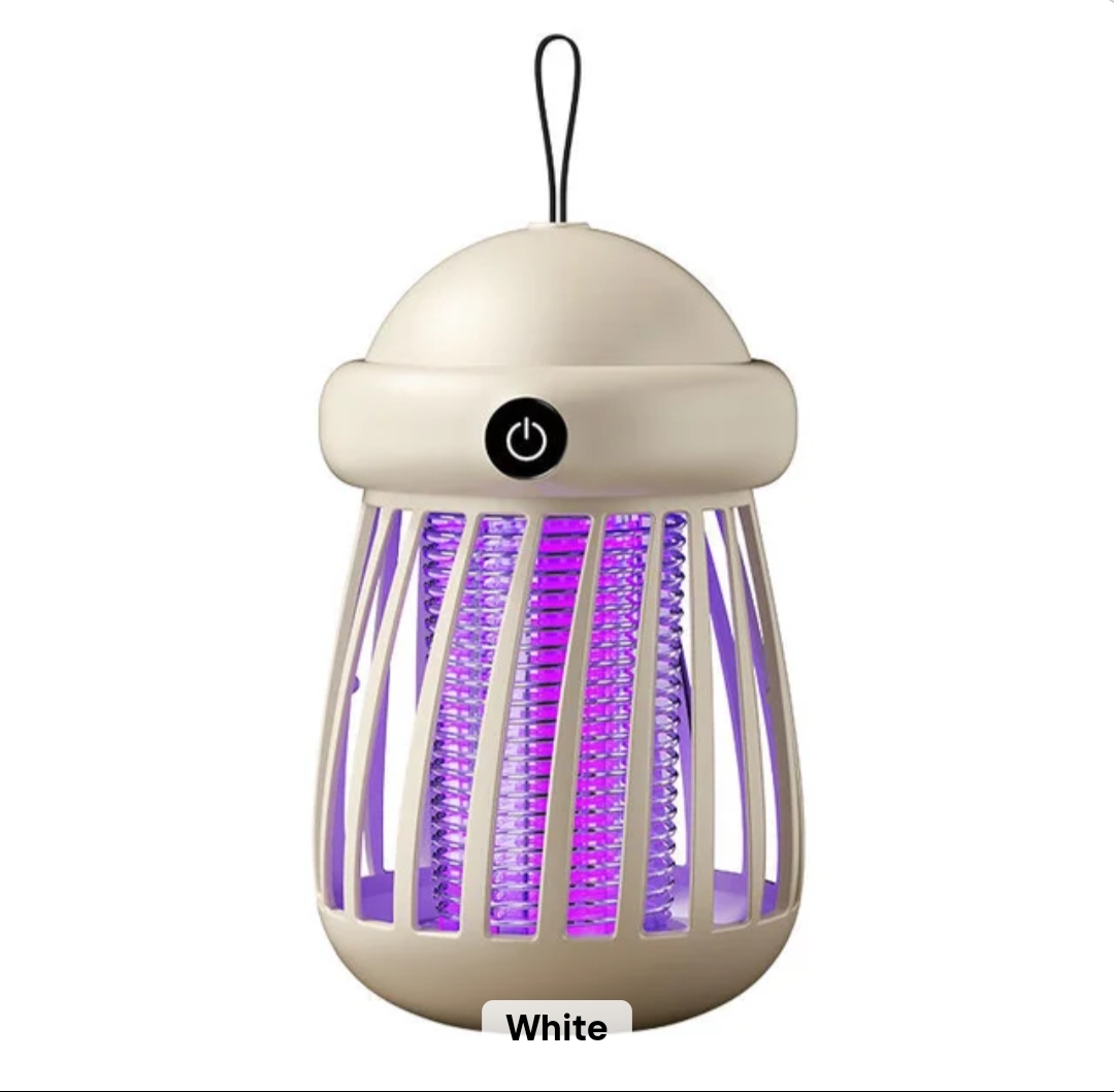 Portable UV Mosquito Killer Lamp – 3000V Stainless-Steel Electric Bug Zapper for Tabletop or Hanging Use