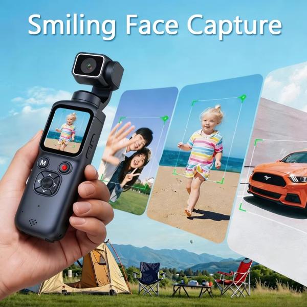 PocketPro X75 4K AI Gimbal Camera – 75MP Smart Vlogging Camera with Auto Face Tracking
