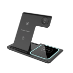 Premium 3-in-1 Magnetic Foldable Wireless Charging Station – 15W Fast Charger for Phone, Smartwatch & Earbuds