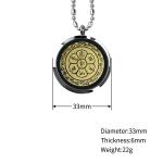Gold Quantum Scalar Necklace Shungite Emf-protection Jewelry Quantum Energy Pendant