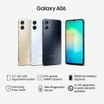 Samsung Galaxy A06, 6.7", 64GB + 4GB RAM (Dual SIM), 5000mAh, Black(2YRs WRTY)
