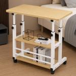 Adjustable Height Mobile Laptop Table with Wheels – Portable Desk for Bed & Sofa