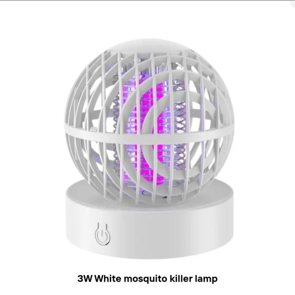 365nm USB-C Rechargeable UV Mosquito Killer Lamp – Portable Indoor Electric Bug Zapper with Protective Safety Grid