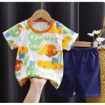 2Pcs/set 1-4 Y Kids Short Set,Baby Boy T-shirt + Shorts-Pure Cotton，Cute