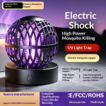 365nm USB-C Rechargeable UV Mosquito Killer Lamp – Portable Indoor Electric Bug Zapper with Protective Safety Grid