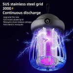 Portable UV Mosquito Killer Lamp – 3000V Stainless-Steel Electric Bug Zapper for Tabletop or Hanging Use