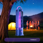 Portable UV Mosquito Killer Lamp – 3000V Stainless-Steel Electric Bug Zapper for Tabletop or Hanging Use