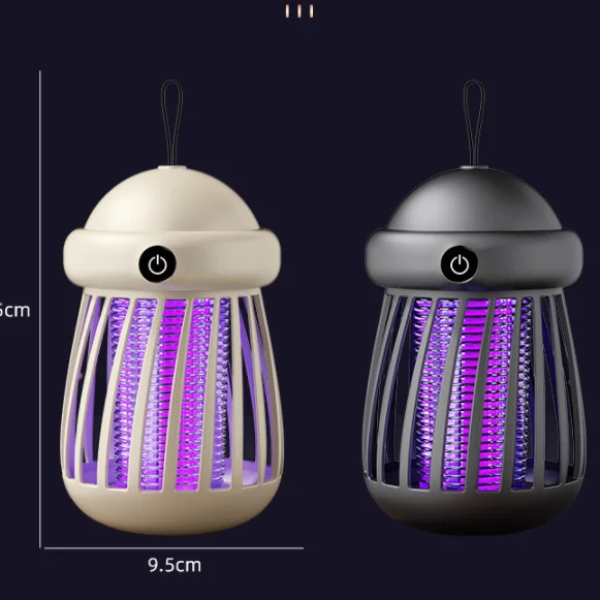 Portable UV Mosquito Killer Lamp – 3000V Stainless-Steel Electric Bug Zapper for Tabletop or Hanging Use