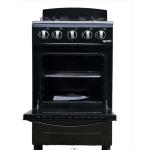 SPARK 4 Gas Cooker with Gas Oven (SK4G, 50x50cm) – 4 Burners, Stainless Steel Hob & Glass Oven Door (Black)