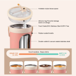 Everich 40oz Double-Wall Stainless Steel Tumbler with Handle and BPA-Free Dust-Proof Flip Lid