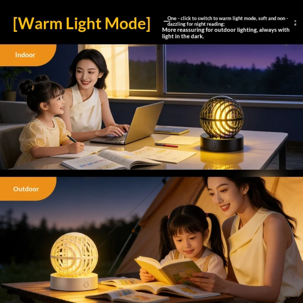 365nm USB-C Rechargeable UV Mosquito Killer Lamp – Portable Indoor Electric Bug Zapper with Protective Safety Grid