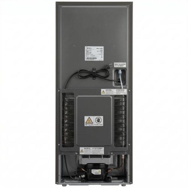 Midea 187L Double Door Top Mount Refrigerator (MDRT187) – Low Frost, Big Crisper & Lock (Black)