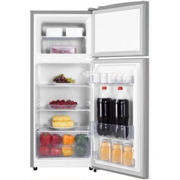 Hisense 160L Double Door Refrigerator (Silver) – Multi-Air Flow, Low Noise & Tempered Glass Shelves