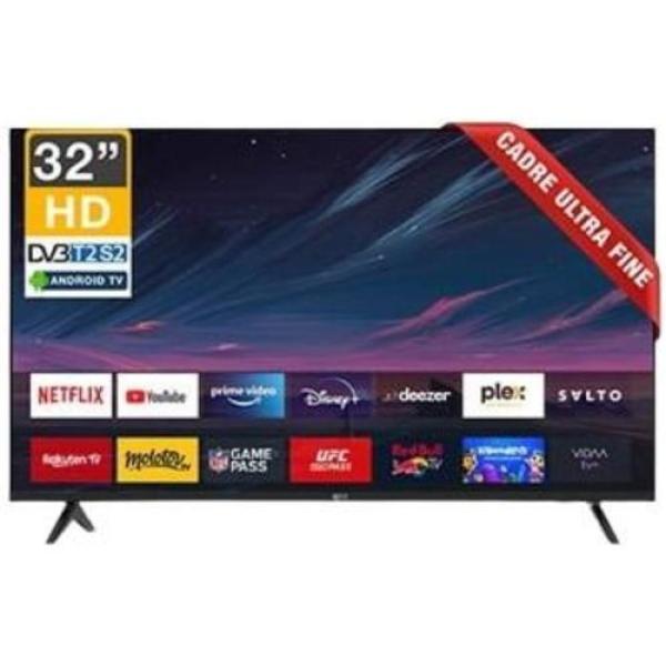 Roch 32 Inch Smart Android Frameless HD LED TV With Free To Air - Black