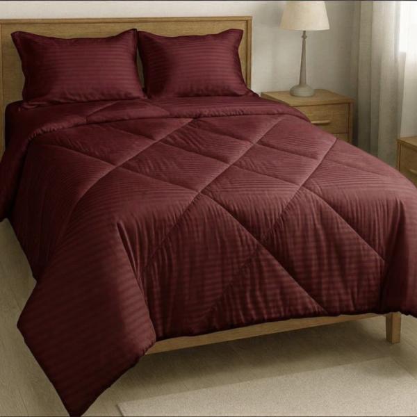 4piece Egyptian duvets (5by6 and 6by6) -2 pillowcases  - ⁠1 bedsheet  - ⁠1 duvet   Colors; Pink, White, Grey, Blue, Maroon, Green and Cream.