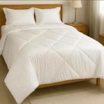 4piece Egyptian duvets (5by6 and 6by6) -2 pillowcases  - ⁠1 bedsheet  - ⁠1 duvet   Colors; Pink, White, Grey, Blue, Maroon, Green and Cream.