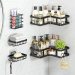 5-Piece triangular rack bathroom non-punching shower room basket toilet finishing storage shelf