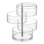 5-Tier Clear Acrylic Rotating Jewelry Storage Box & Cosmetic Organizer