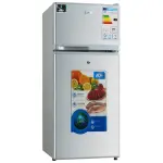 ADH 140L Double Door Top Freezer Refrigerator (Inox) – Energy Efficient, Manual Defrost