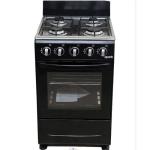 SPARK 4 Gas Cooker with Gas Oven (SK4G, 50x50cm) – 4 Burners, Stainless Steel Hob & Glass Oven Door (Black)