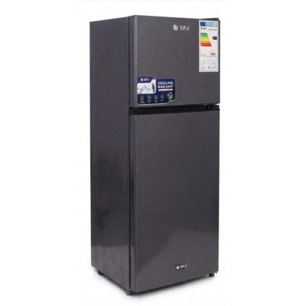 SPJ 149L Double Door Refrigerator (RF-GRY149C) – Dark Grey, A+ Energy Rating & Smart Cooling