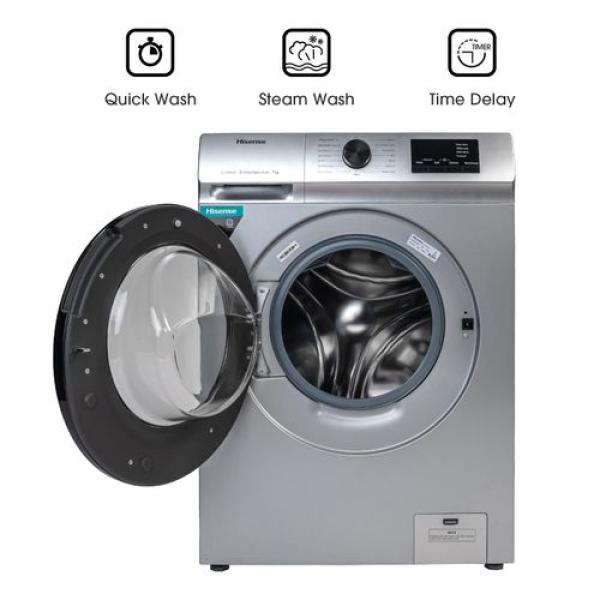 Hisense 9kg Front Load Washing Machine (Titanium Grey) – A+++ Energy Rating, 1200 RPM & Snowflake Drum